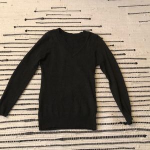 Dark grey v-neck sweater